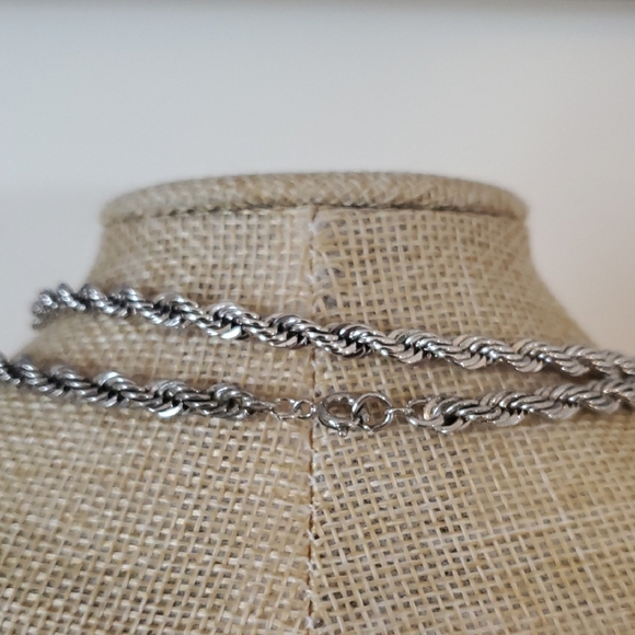 Silver-Tone Rope Chain Necklace - Picture 5 of 6